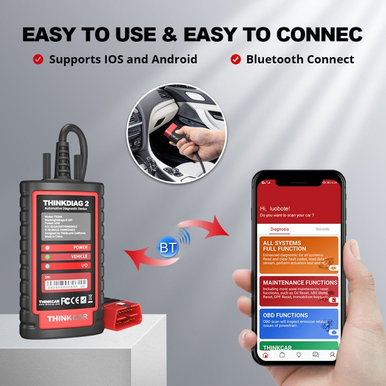 THINKCAR ThinkDiag 2 SP164-V Car Full System Diagnosis OBD2 Scanner, ThinkDiag 2 SP164-V THINKCAR ThinkDiag 2 SP164-V Car Full System Diagnosis OBD2 Scanner, ThinkDiag 2 SP164-V